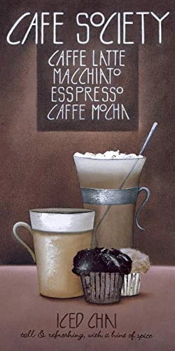 The Art Group Mandy Pritty (CafÃ Society) -Canvas Print 50 X 100cm, Wood, Multi-Colour, 50 x 100 x 1.3 cm