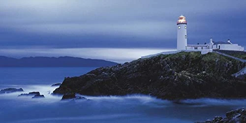 The Art Group Jean Guichard Phare De Fanad Head, Irlande Canvas Print, Multi-Colour, 50 x 100 cm