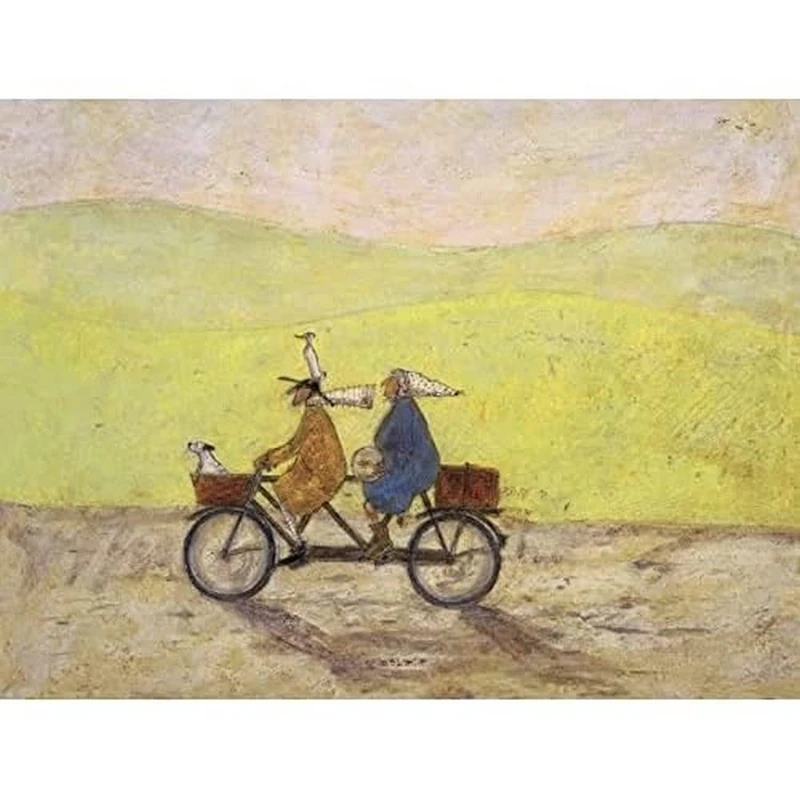 Artze Wall Art Sam Toft Grand Day Out Canvas Print, Multi-Colour, 60 x 80 cm