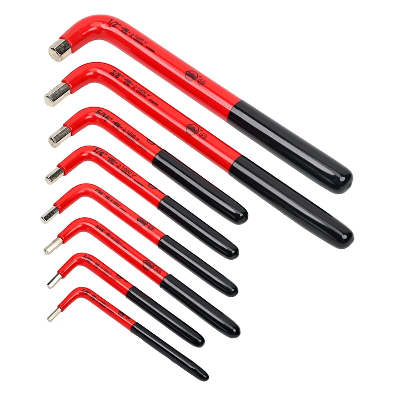 Wiha 13690 Hex L-Keys, Insulated Inch, 8 Piece - Image 1