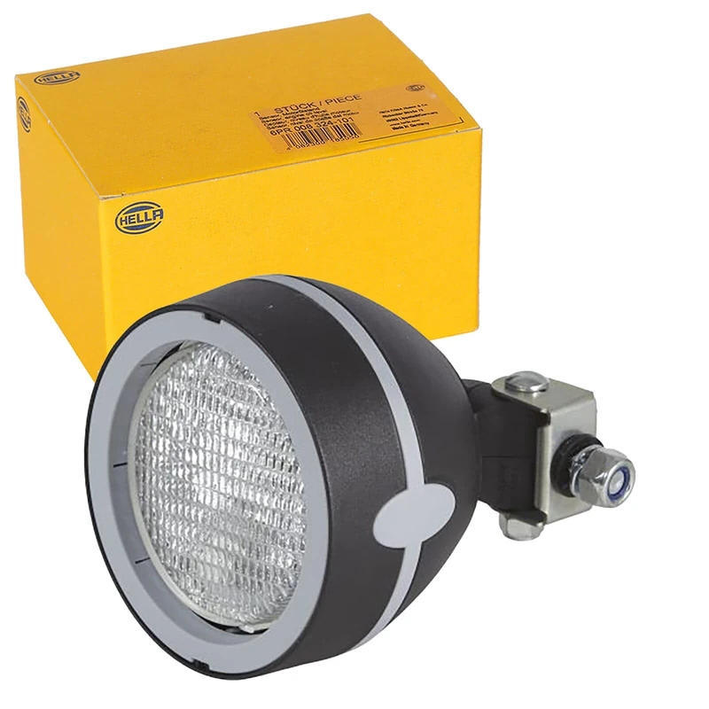 HELLA 1GM 996 134-271 Halogen-Worklight - Mega Beam - 24/12V - mounting/Bolted - Vertical/Swivelling Mounting Bracket - Surface Lighting - Plug: AMP