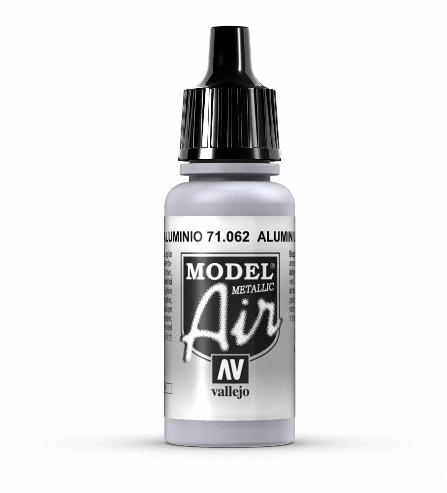 Vallejo Model Air 17 ml Acrylic Paint - Metallic Aluminium