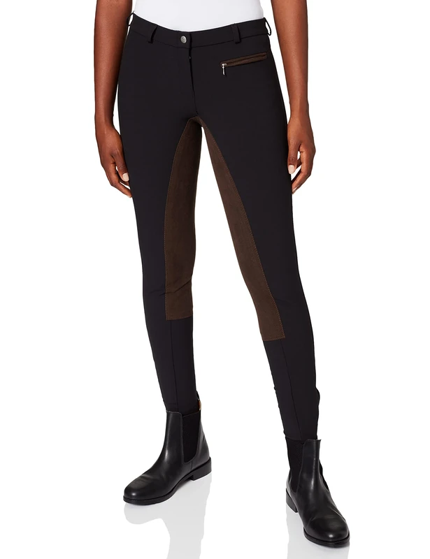 PFIFF Women's Full Seat Riding Breeches Softshell - black, 16