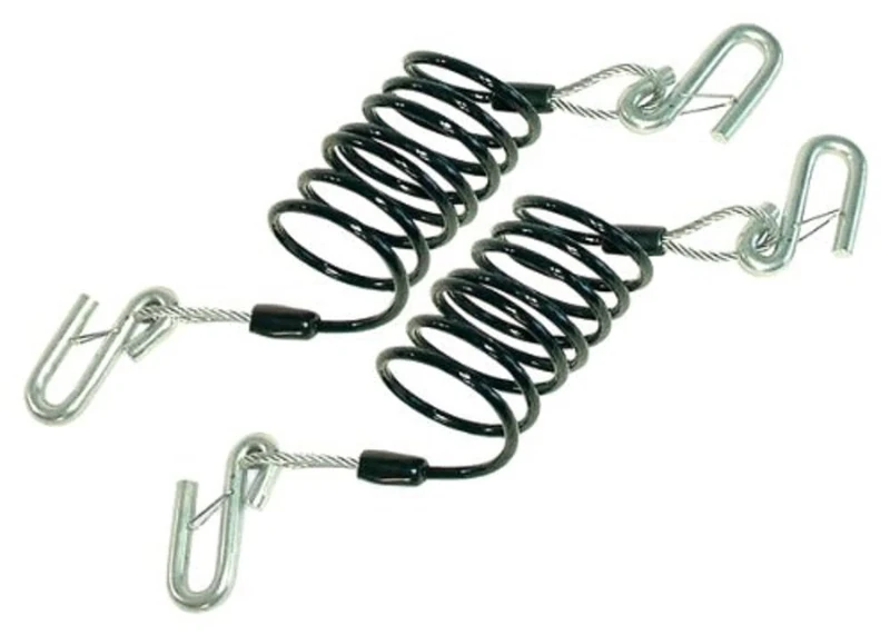 Demco 9523003 Coiled Safety Cable Pair with Hooks - Image 1