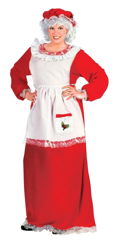 Plus Size Mrs Claus Fancy Dress Costume Plus