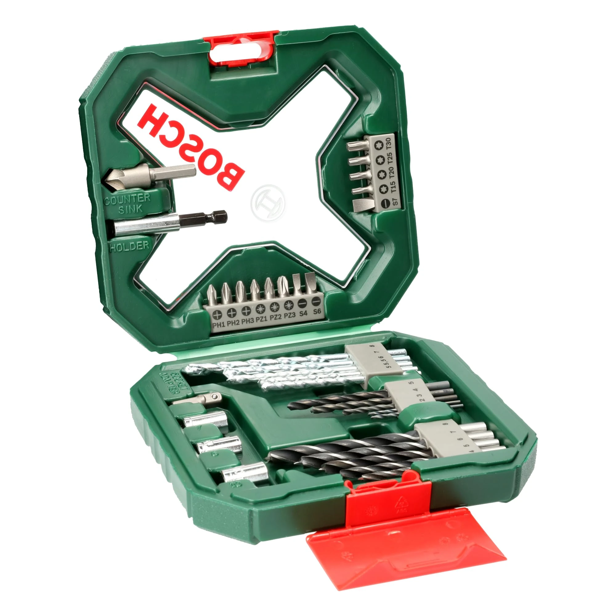 Bosch 34pc. X-Line Drill and Screwdriver Bit Set (for Wood, Masonary and Metal, Accessories Drill and Screwdriver)