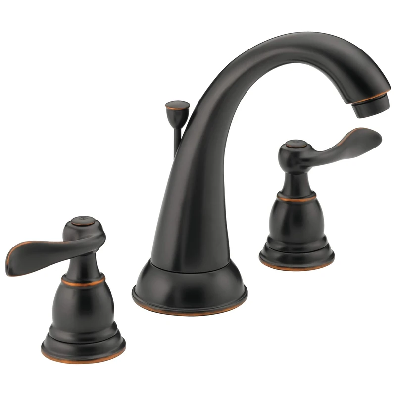 Delta Windemere B3596LF-OB Two Handle Widespread Bathroom Faucet, Oil Bronze