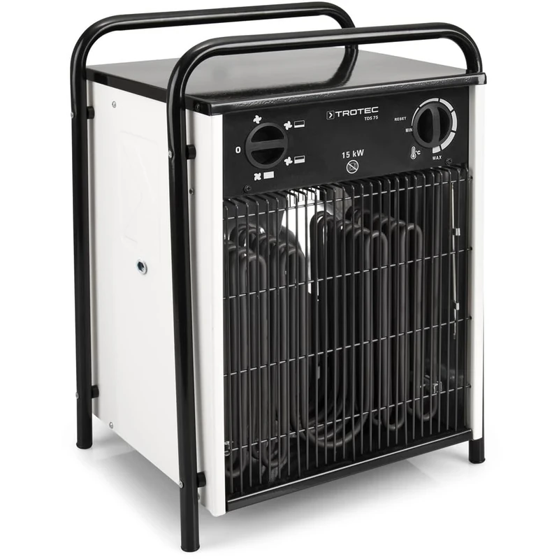 TROTEC TDS 75 Electric Heater, 15 kW, White and Black