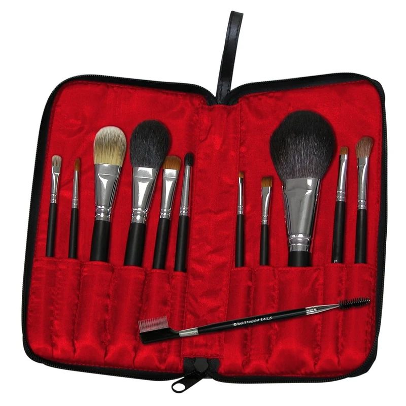 Royal & Langnickel Silk Pro 12-Piece Professional 13-Piece Travel Cosmetic Brush Set