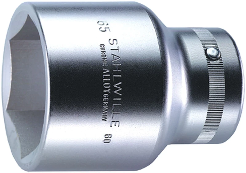 Stahlwille 06010080 60 Chrome Alloy Steel Socket, Chrome Plated, 1 inch Drive, 80 mm Size