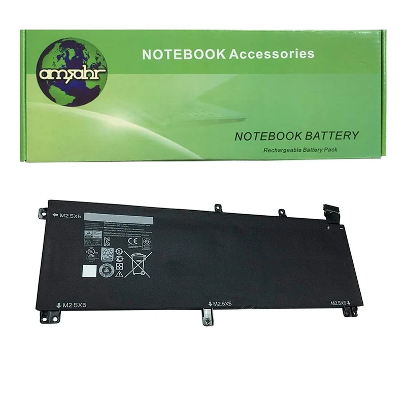 amsahr Replacement Battery for Dell TOTRM/CN-0T0TRM/H76MV/OH76MV/Y758W/M3800/9530/15D-2721/2828/1728/4728