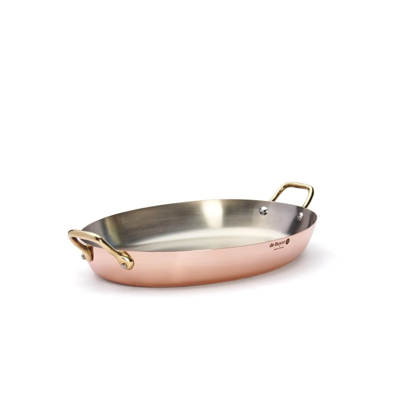 De Buyer 6451.36 Oval Dish, Copper, 43 x 26.4 x 7.5 cm