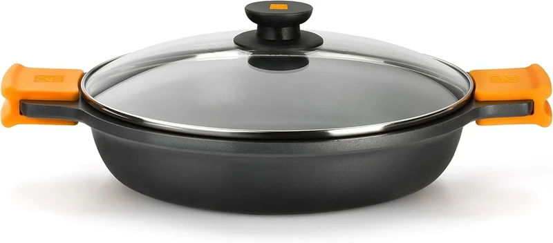 Braisogona Efficient Low Casserole with Lid, 28 cm, Cast Aluminium.All Cookers Including Induction