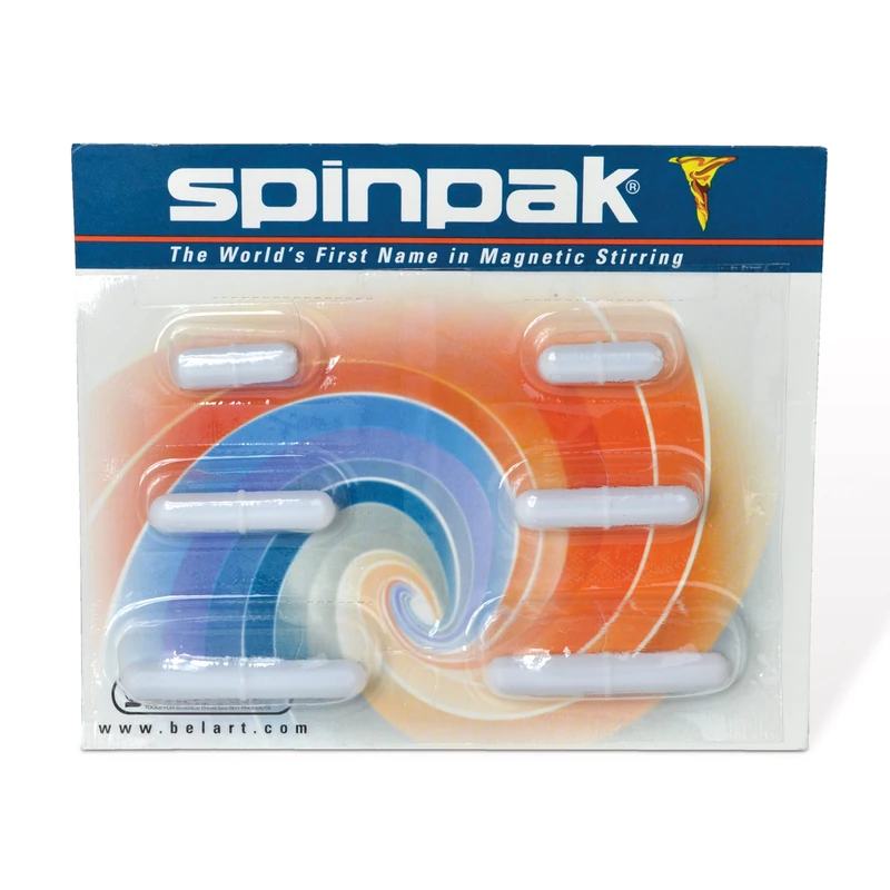 Bel-Art F37160-0000 Spinpak Teflon Octagon Magnetic Stirring Bar Assortment, Pack of 6 - Image 1