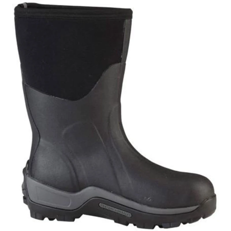 Muck Boots Men's Arctic Sport Short Fleece Lined Waterproof Pull on Boot, Black, 6