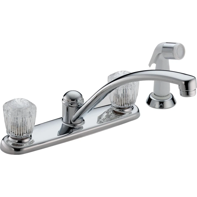 Delta 2402LF Classic Two Handle Kitchen Faucet - Chrome