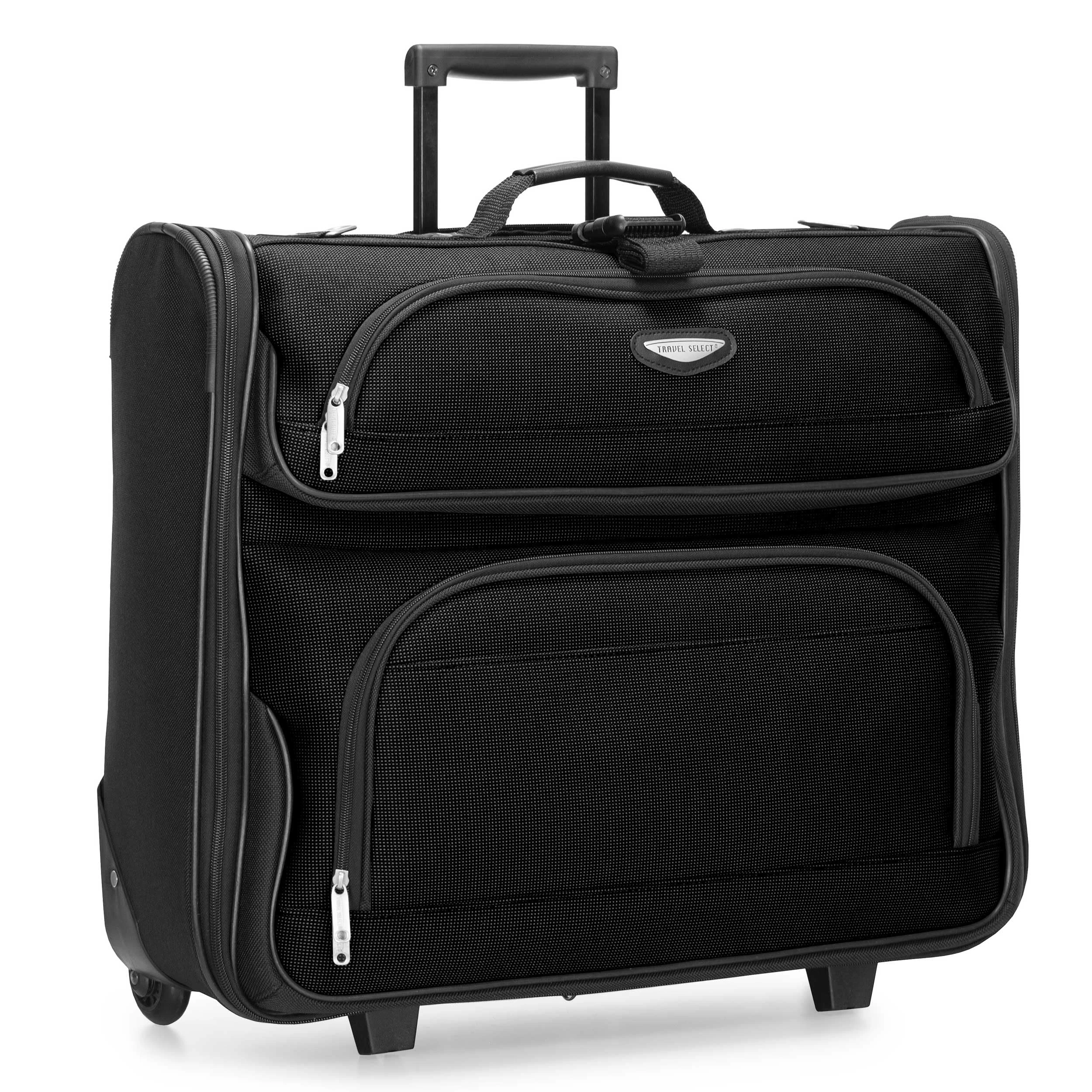 Traveler'S Choice Travel Select Amsterdam Expandable Rolling Upright Luggage, Black, Garment Bag, Amsterdam Expandable Rolling Upright Luggage