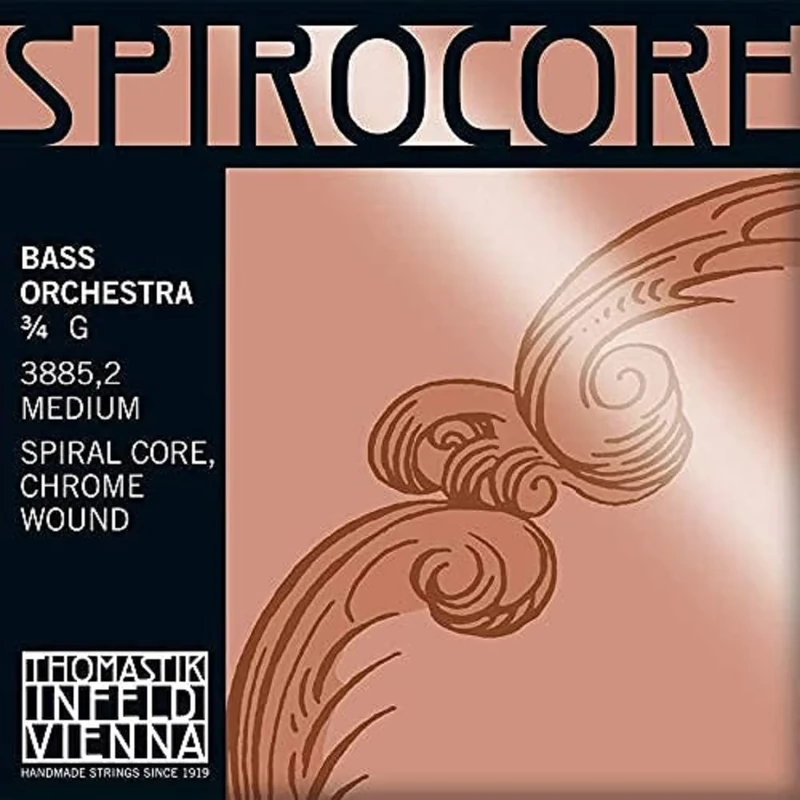 Thomastik single string for double bass 3/4 Spirocore - G string spiral core, chrome wound, orchestral tuning, soft
