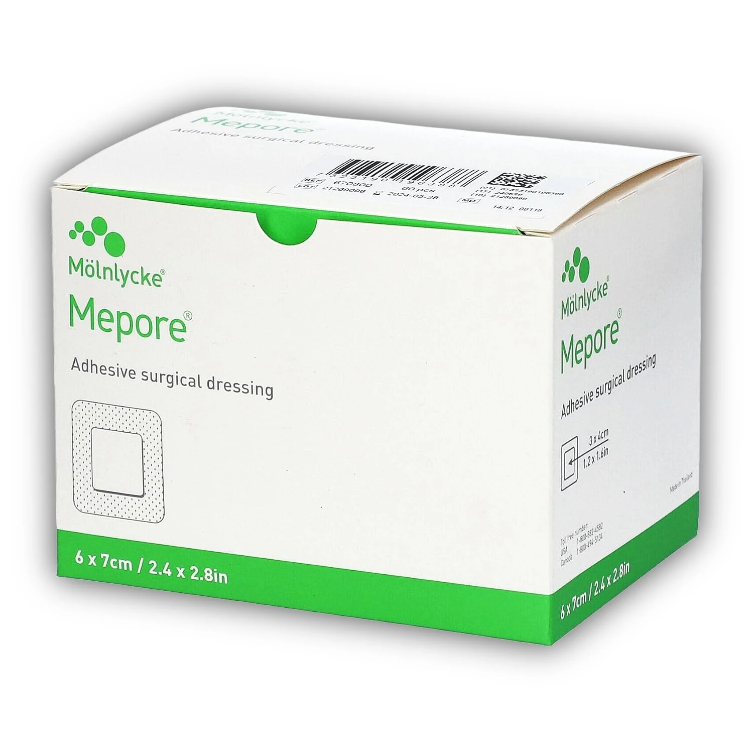 Mepore 99XX0097 Dressing, 6cm x 7cm, Pack of 60, White