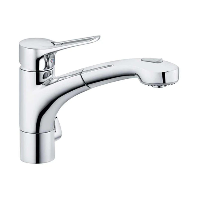 Kludi 39 945 05 62 Chrome MX DN 15 Kitchen Sink Tap with Pull-Out Spout - Grey