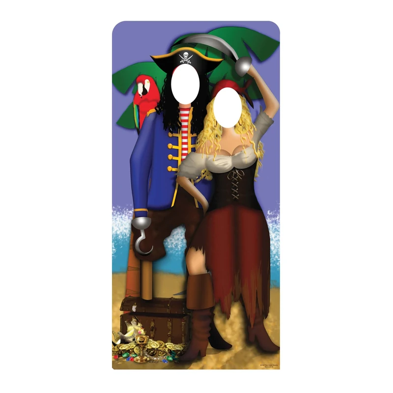 Star Cutouts Pirate Couple Stand-In Cardboard Cutout – Fun Nautical Photo Prop & Party Display for Pirate Fans and Events