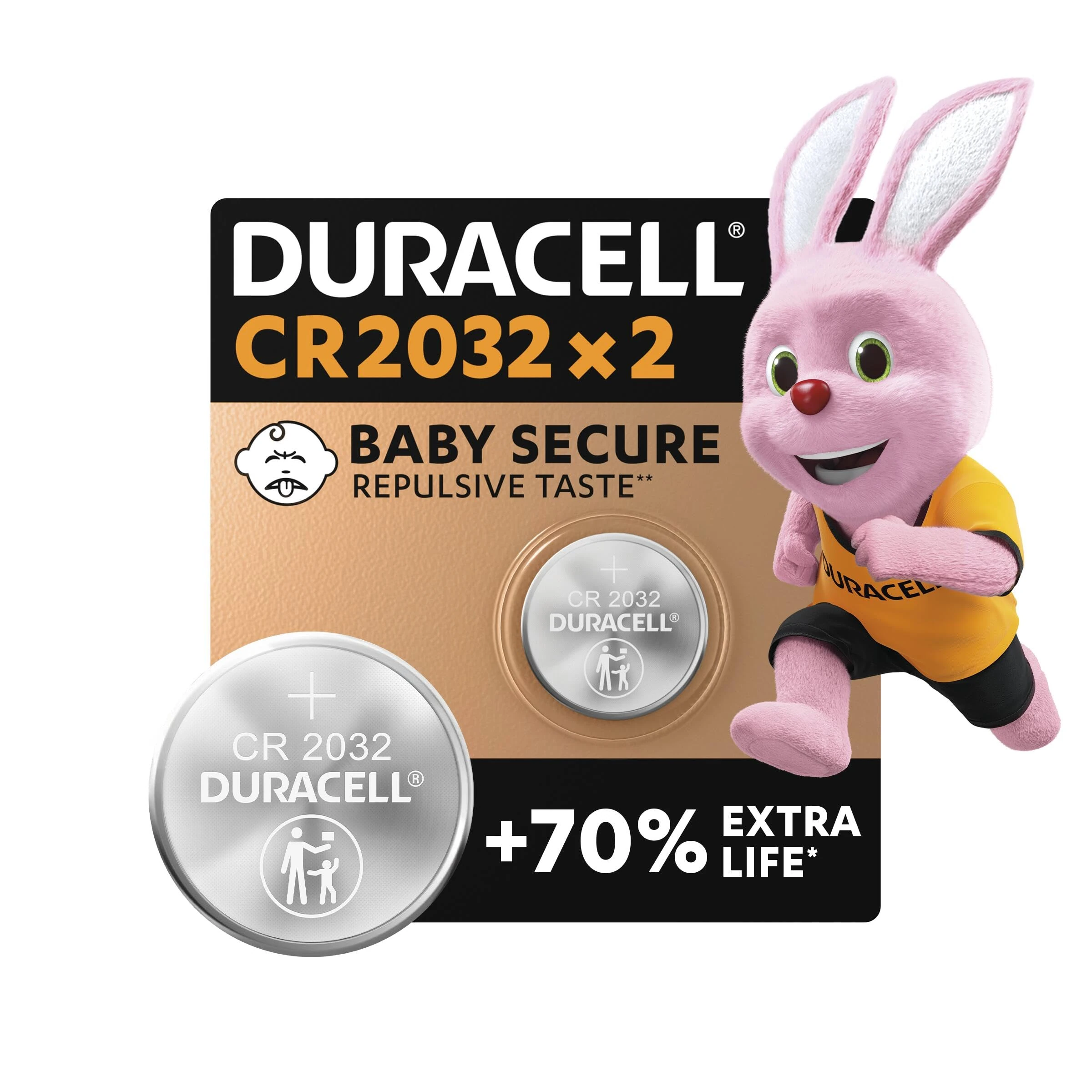Duracell DL2032 / CR2032 Lithium Button Cell, 3V, 1 Pack