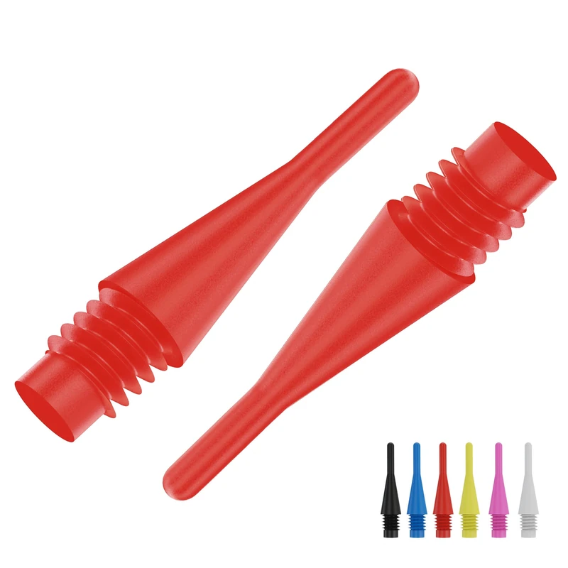 Bull's Longlife Short Soft Tips, Dart Tips, 6 mm, Colour: Red