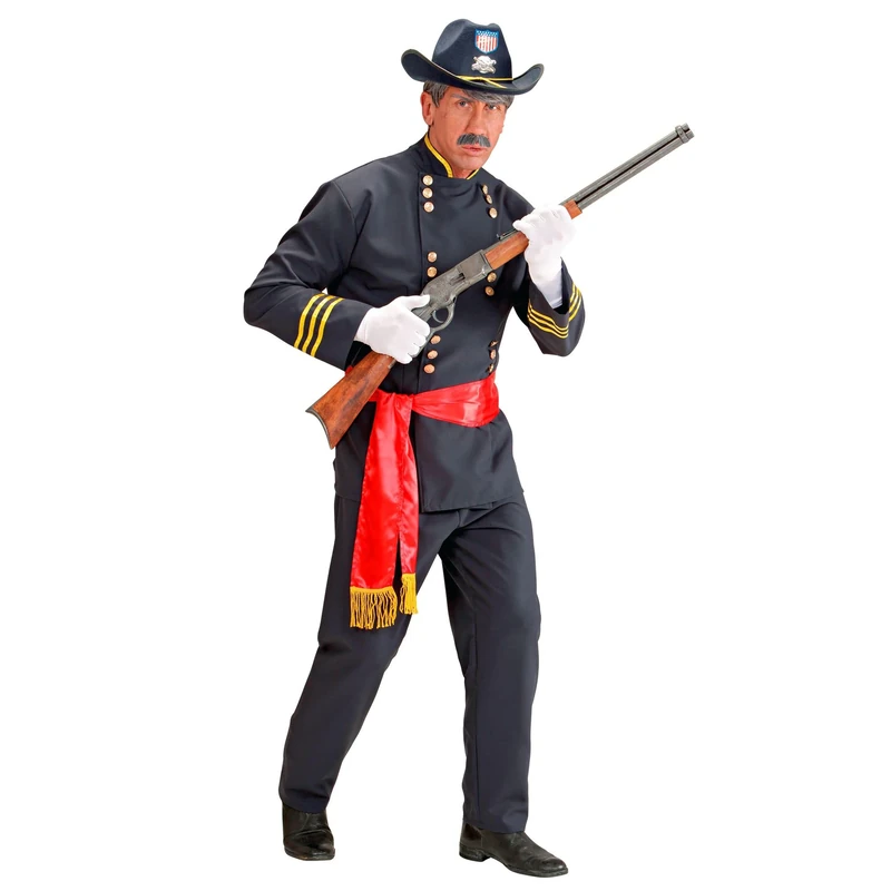 Mens Union General Blue Costume Small UK 38/40" for Wild West Cowboy Fancy Dress