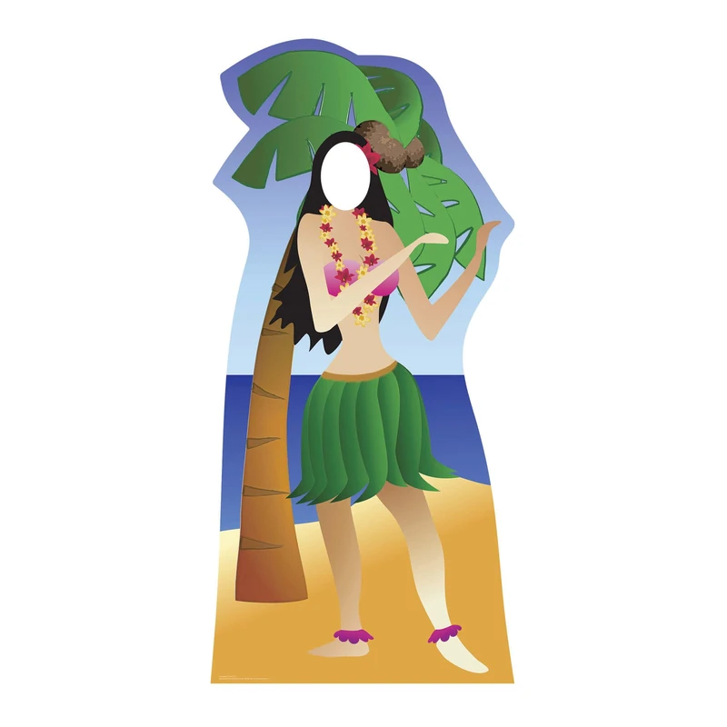 Star Cutouts Cut Out of Hula Girl Stand-in