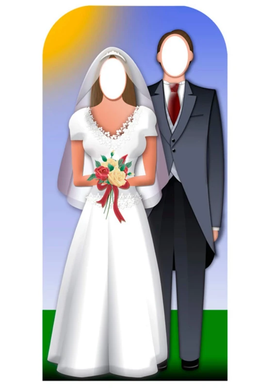 Star Cutouts Cut Out of Wedding Couple Stand-in,186cm x 92cm