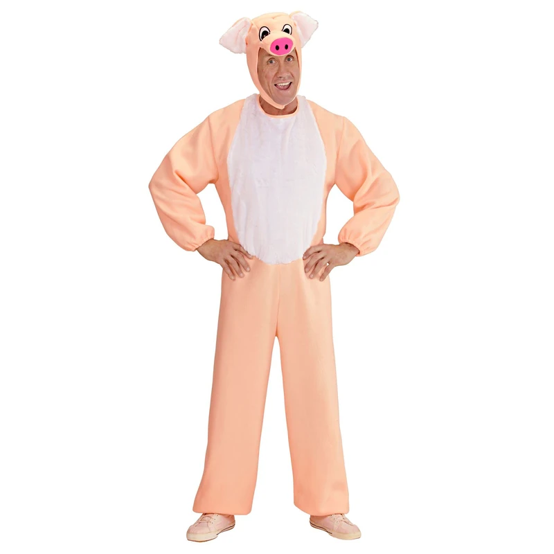Mens Porky Animal Costume Medium UK 40/42" for Animal Jungle Farm Fancy Dress