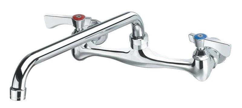 Krowne 12-812L 8 inch Commercial Wall Mount Faucet - 12 inch Spout