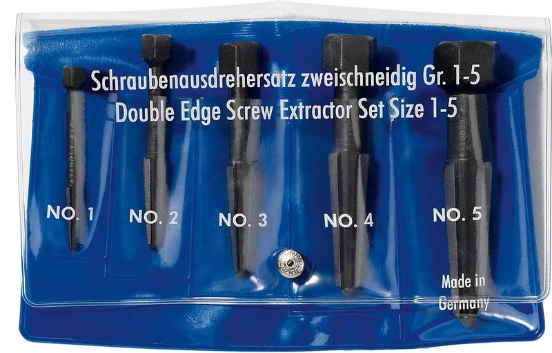 Rennsteig 4719003 Dual Edge Screw Extractor Set (5 Pieces) - Image 1