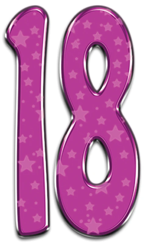 Star Cutouts Number 18 Cardboard Standee - 171cm Tall