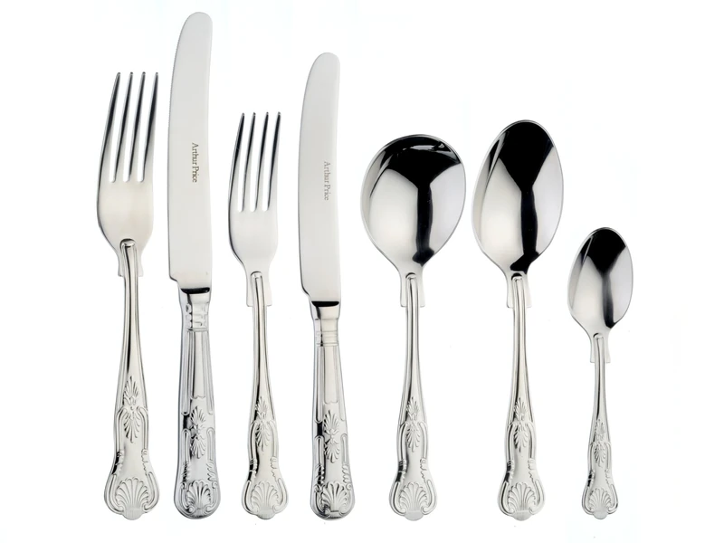 Arthur Price Every Day 44-Piece Kings 6-Person Canteen,Silver,46 x 29.5 x 10 cm