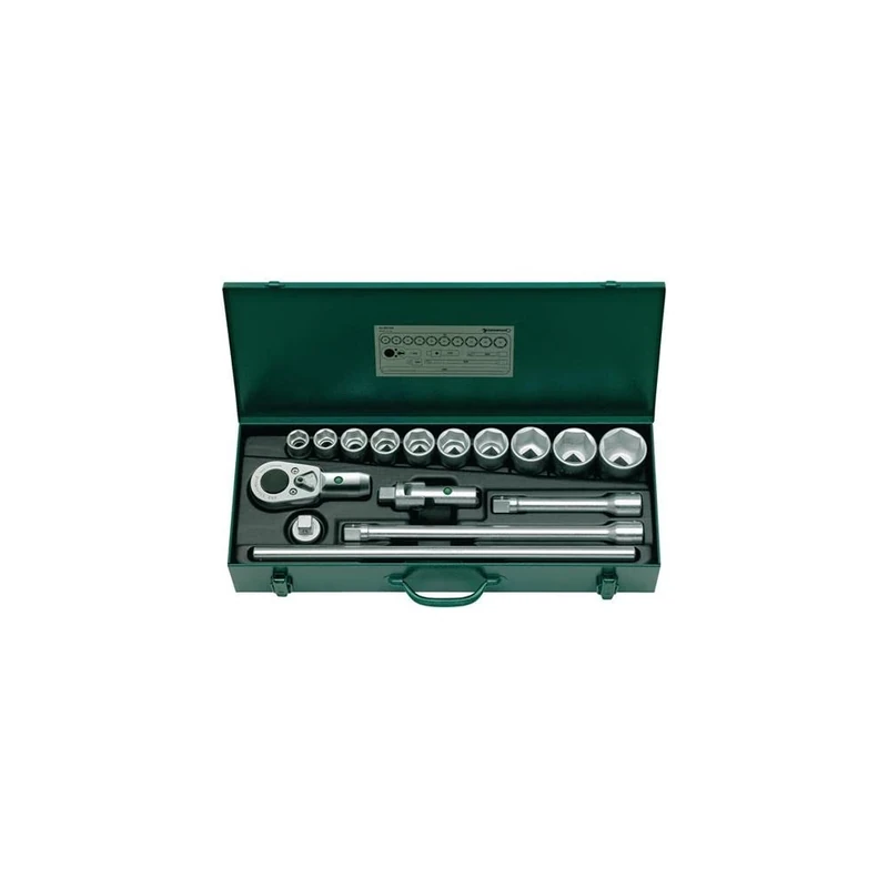 Stahlwille 55/10/6 3/4-Inch Socket Set, Silver/Black, Set of 16 Piece