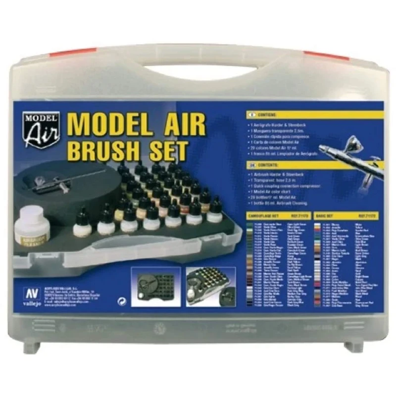 Vallejo Model Air Airbrush Set with Basic Colours