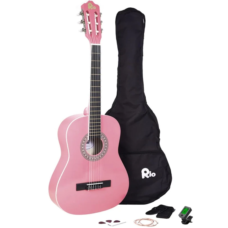 Rio 3/4 Size Classical Guitar Pack For Junior beginners - Suit 9 To 12 Years - New