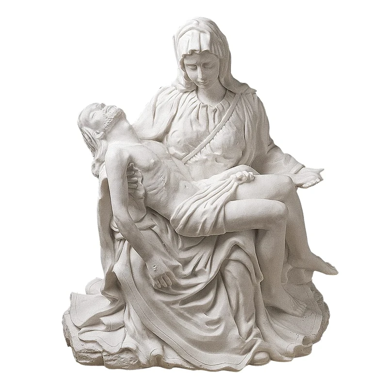 Design Toscano The Pieta (1499) Bonded Marble Statue - Large,White
