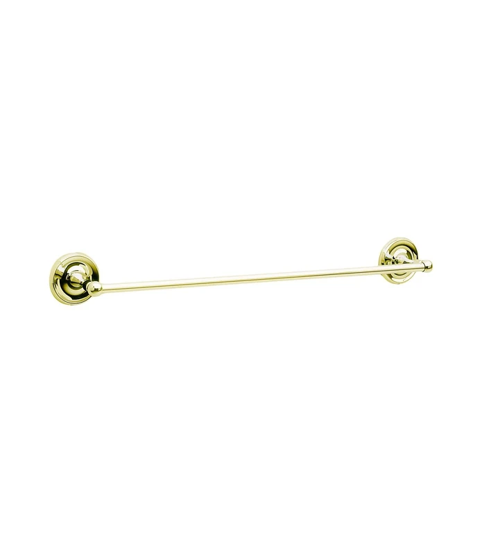 Smedbo Brass Polished Villa Single Towel Rail, Gold, 635 mm