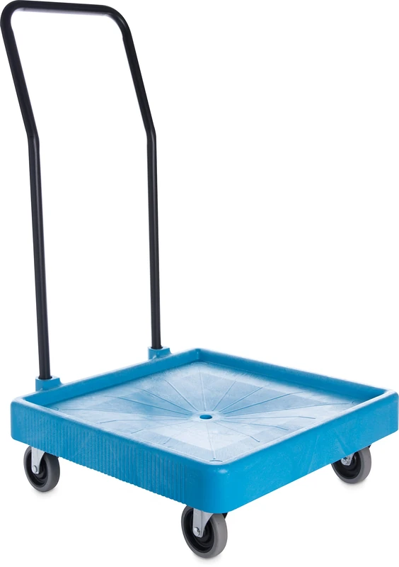 Carlisle C2236H14 Universal Warewashing Rack Dolly with Handle, 350 lb Capacity, Blue