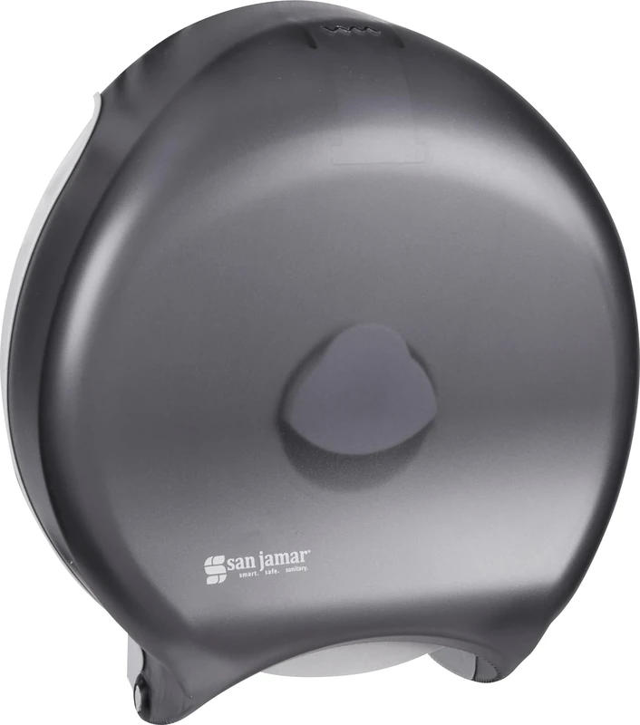 San Jamar R6000TBK 3.125 Mandrel Stainless Steel Pearl Single Jumbo Roll Toilet Tissue Dispenser, 12.9" Width, 14.9" Height, 5.8" Depth, Minimum 3.25" Core Diameter, 12" JBT Roll Capacity, Black Color