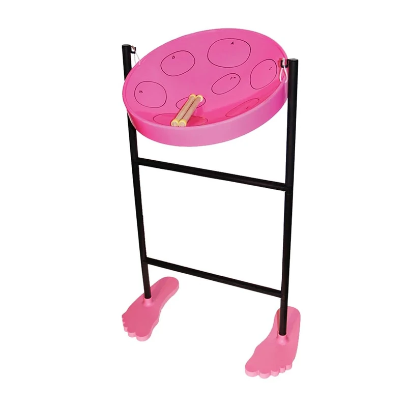 Jumbie Jam JJ1058-PK Steel Pan Kit - Beginner Steel Drum, Pink