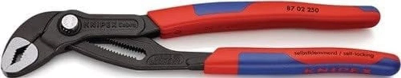 Knipex Cobra Slip-Joint Pliers - Slip-Joint Pliers, 5 cm, 4.5 cm, Chrome Vanadium Steel, Plastic, Blue/Red - Image 1