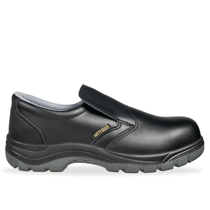 SAFETY JOGGER Slip-On Leather Clog - X0600 – Steel Toecap S3 Safety Shoe for Men or Women, Puncture Resistant, Anti-Slip Work Shoe, Ideal for Kitchen, Manufacturing and Food Industry, 9 UK, Black
