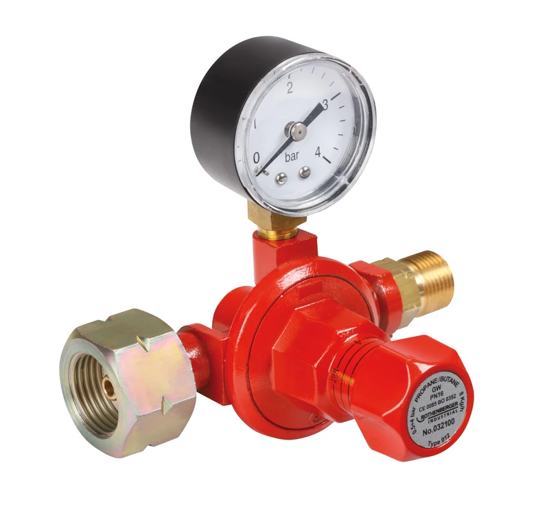 ROTHENBERGER Industrial Propane constant pressure regulator with pressure gauge infinitely variable 0.5-4 bar