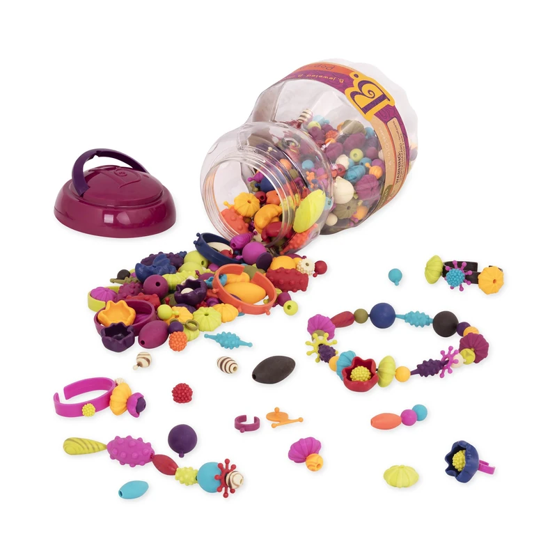 B. Toys – Pop Arty! 500 Pieces – Jewlery Making Kit – Creative Pop Snap Bead Set for Kids – DIY Craft Jewelry Making Kit – Necklaces, Rings, Bracelets – 4+ Years