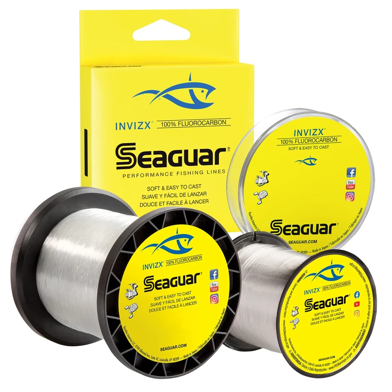 Seaguar Invizx 100% Fluorocarbon 1000 Yard Fishing Line (15-Pound), Clear, Model:15VZ1000