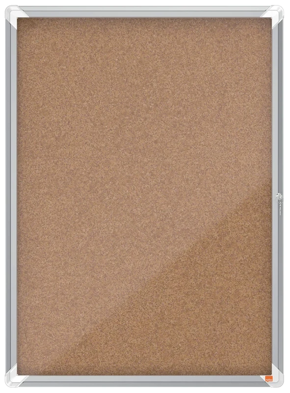 Nobo Cork Lockable Notice Board 9 x A4, Premium Plus, Brown, 1902564