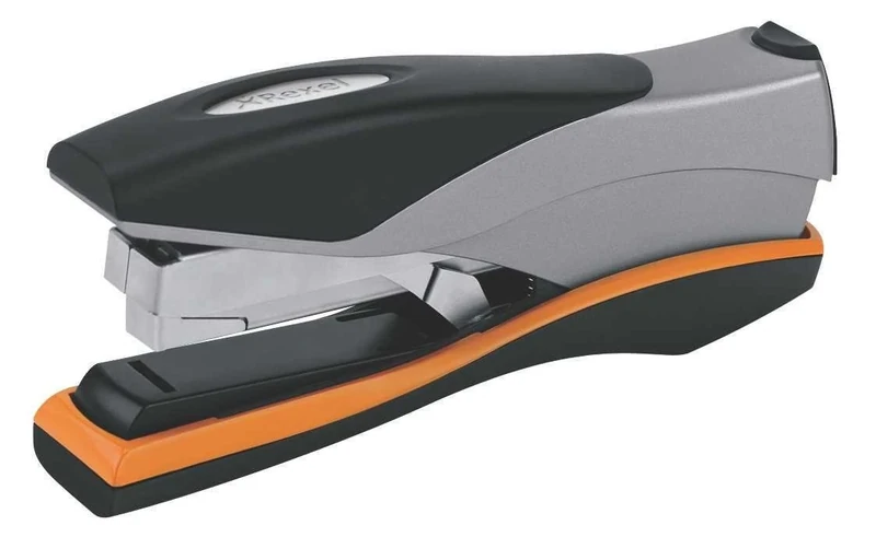 Rexel Optima 40 Low Force Stapler, 40 Sheet Capacity, Flat Clinch Stapling, 26/6 Staples Included, Silver/Black, 2102357